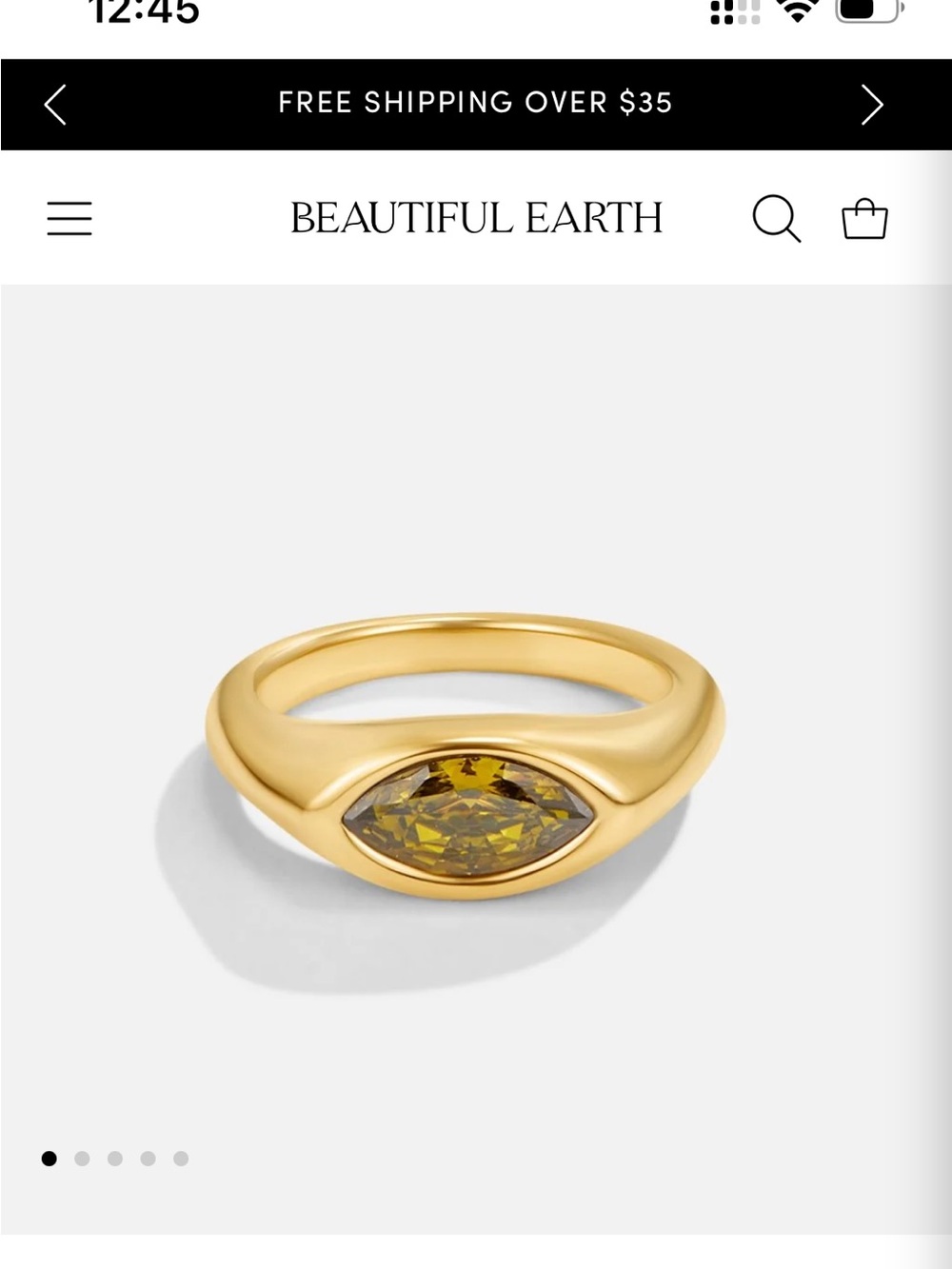 Beautiful Earth Arizona crystal ring size 7.
